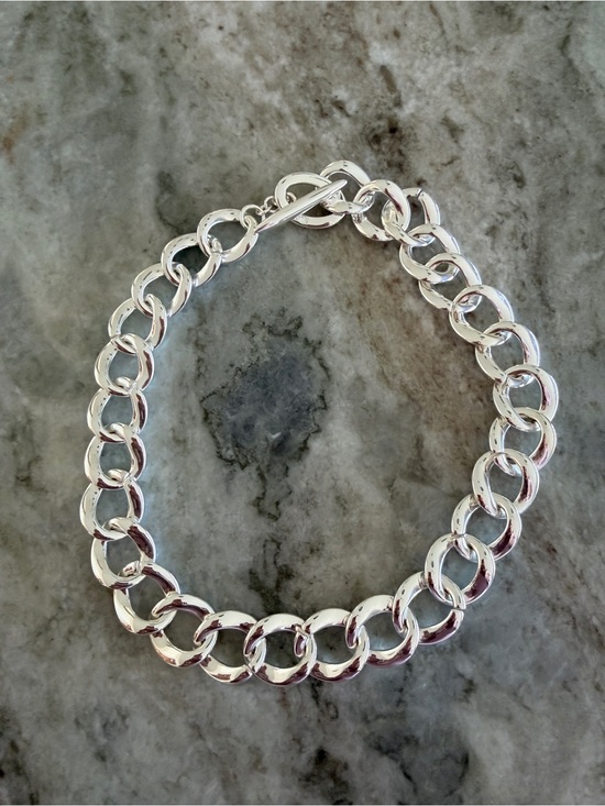 Lauren Ralph Lauren Jewelry - Lauren Ralph Lauren Silver-toned Curb Link Collar Necklace. Like New.